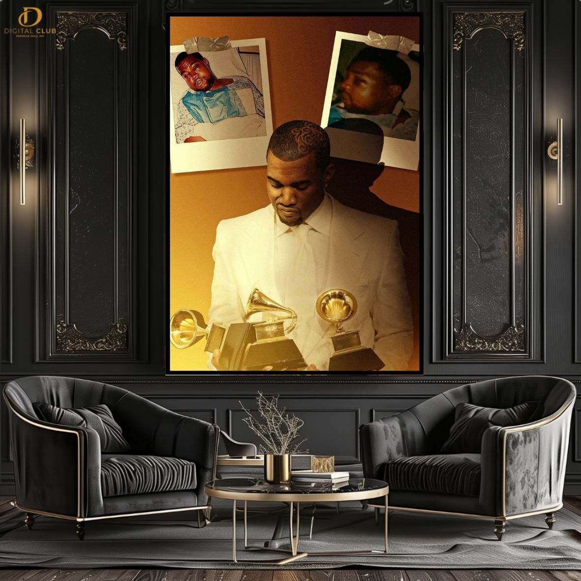 Kanye West Grammy - Music Artist- Premium Wall Art
