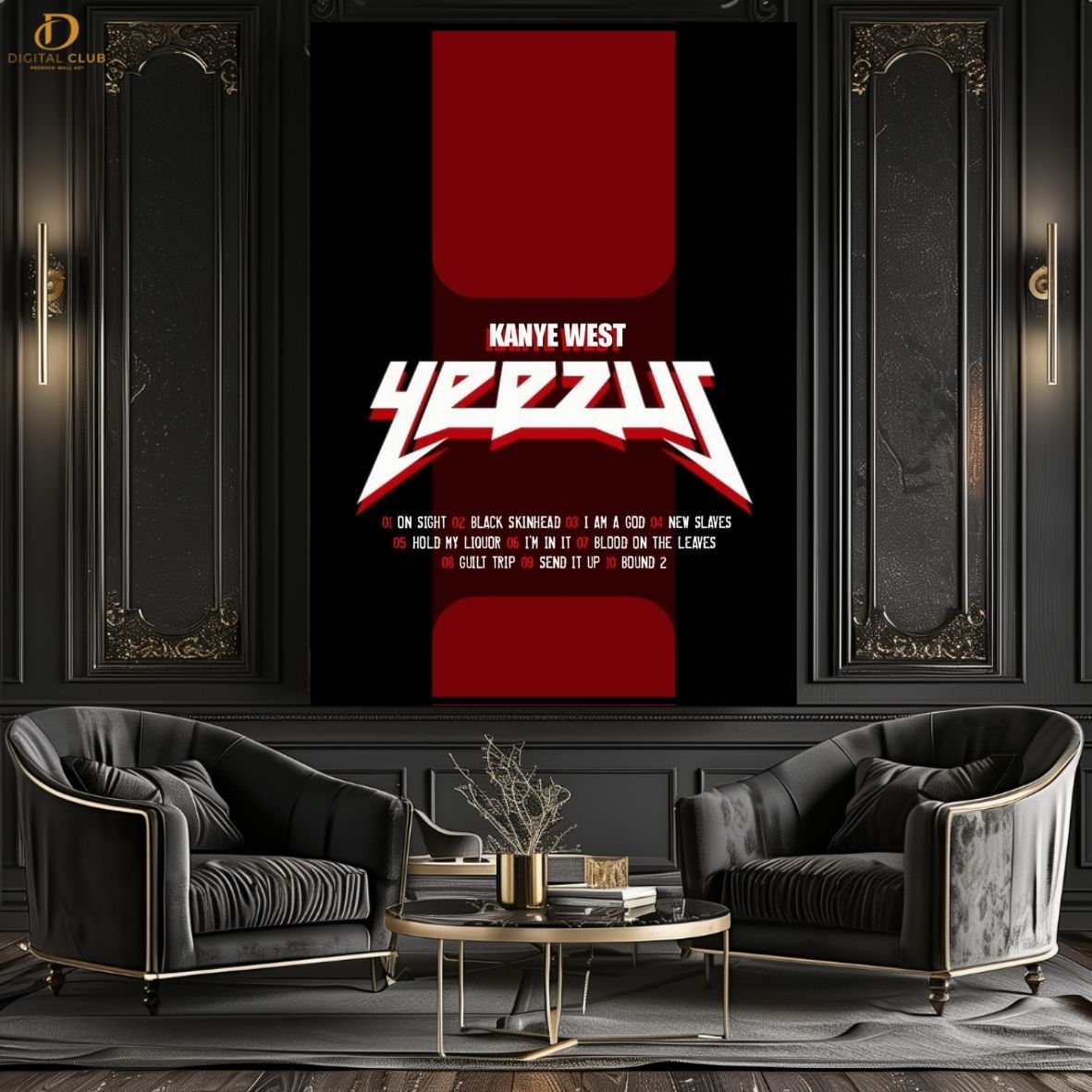 Kanye West "YEEZUS"- Music Artist- Premium Wall Art
