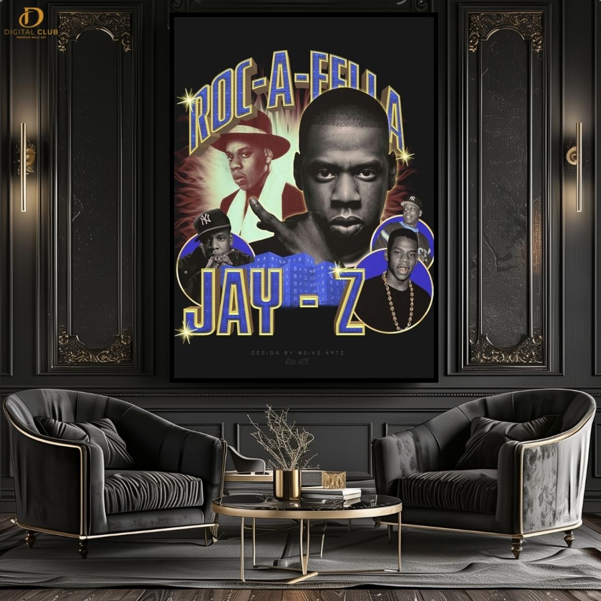 Jay-Z Artwork - Music Artist - Premium Wall Art