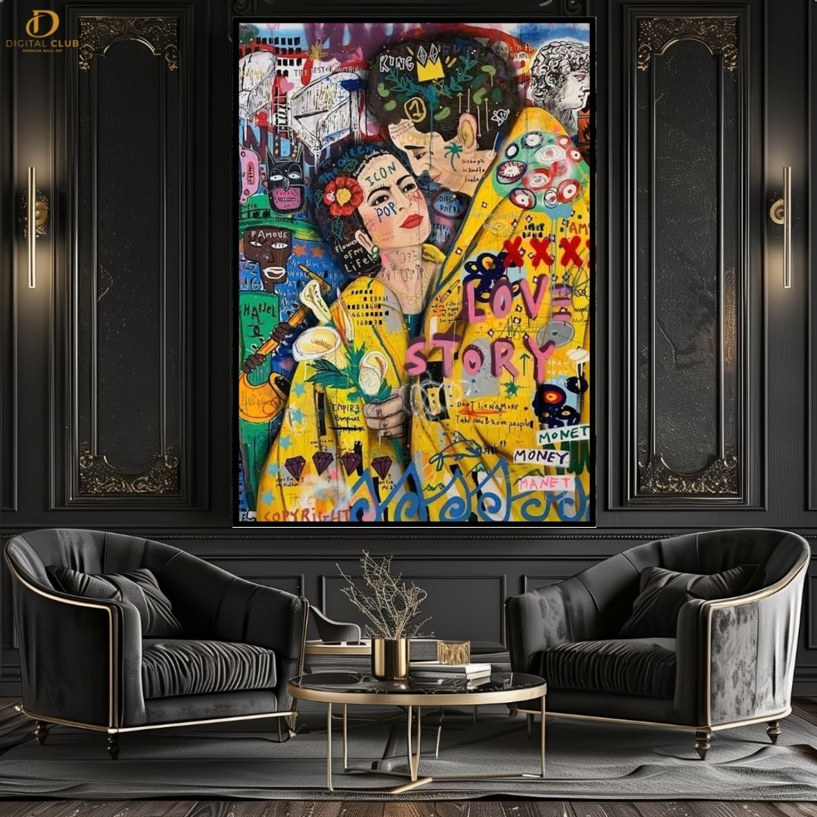 Couple Pop Art- Premium Wall Art - Art Digital Club