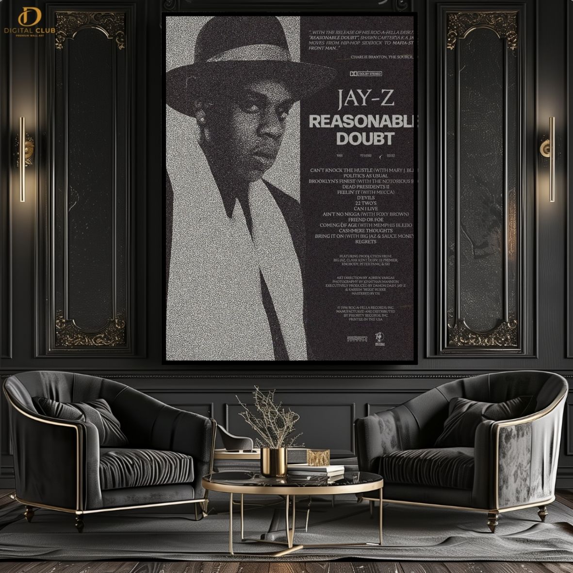 Jay z 3 - Music Artist - Premium Wall Art