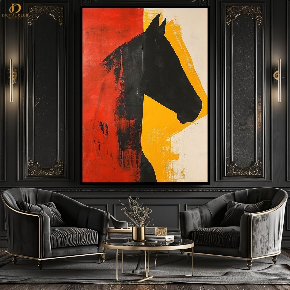 Horse Artwork 3- Animal-Premium Wall Art