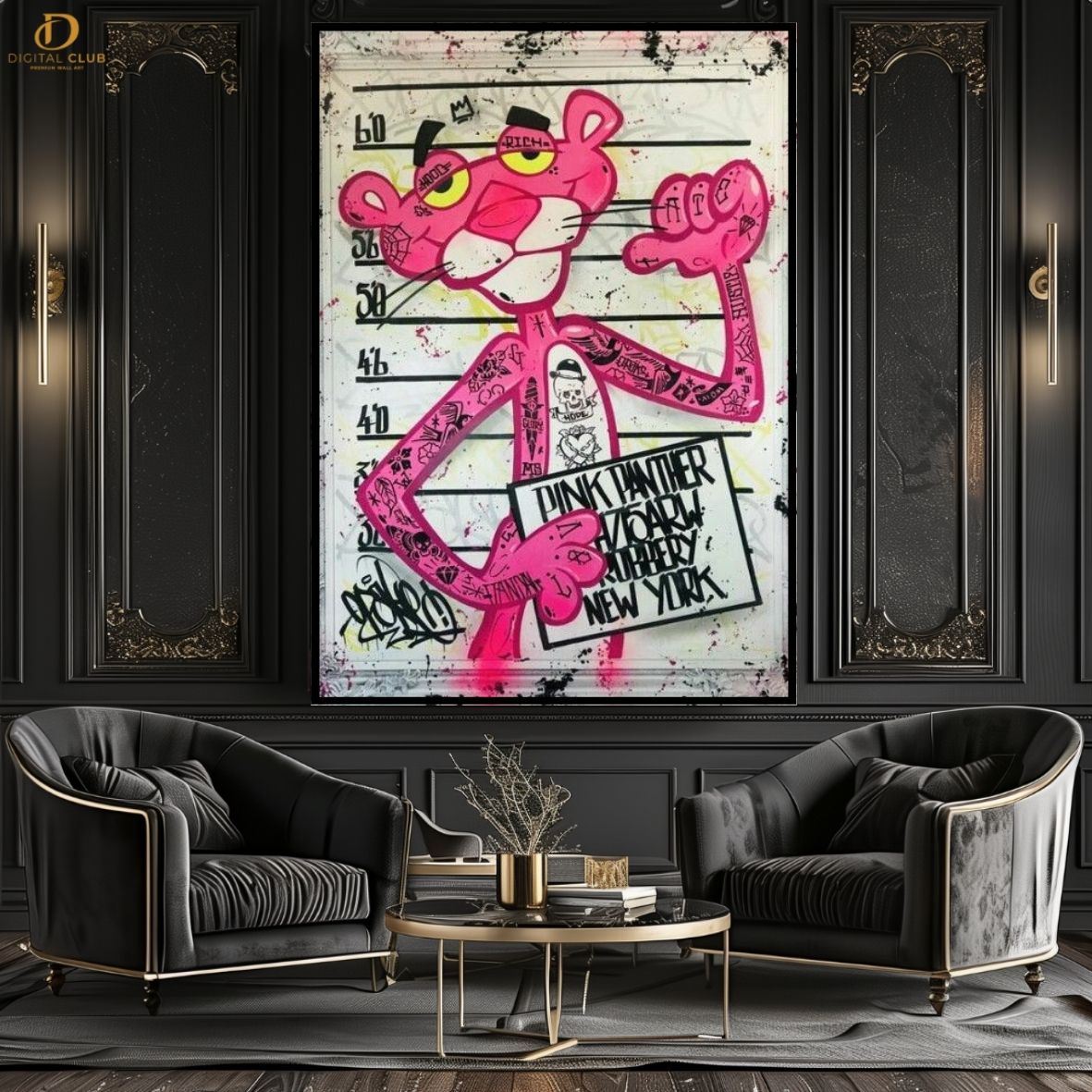 Pink Panther 4 - Pop Art- Premium Wall Art