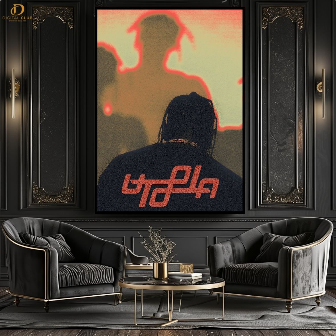 Travis Scott 18 -Music Artist- Premium Wall Art