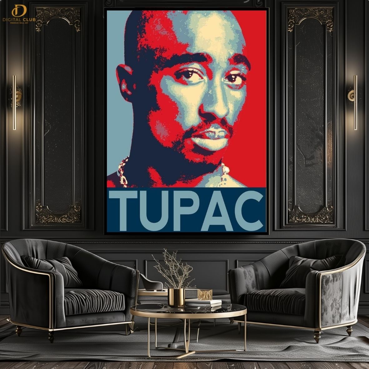 Tupac - Music Artist - Premium Wall Art