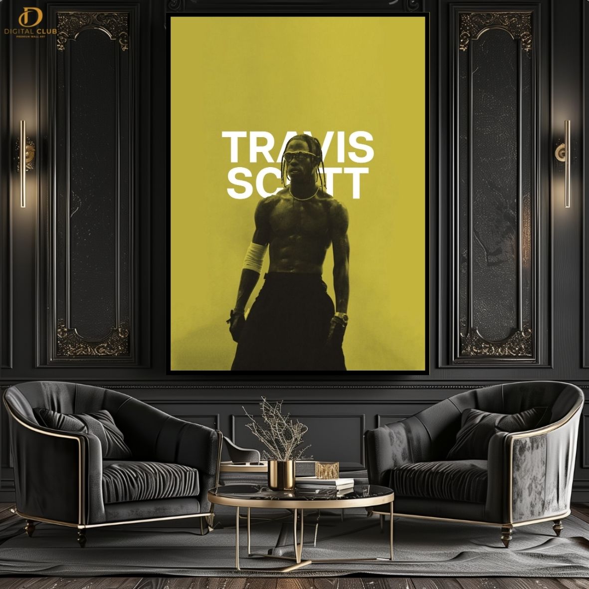 Travis Scott 6 -Music Artist- Premium Wall Art