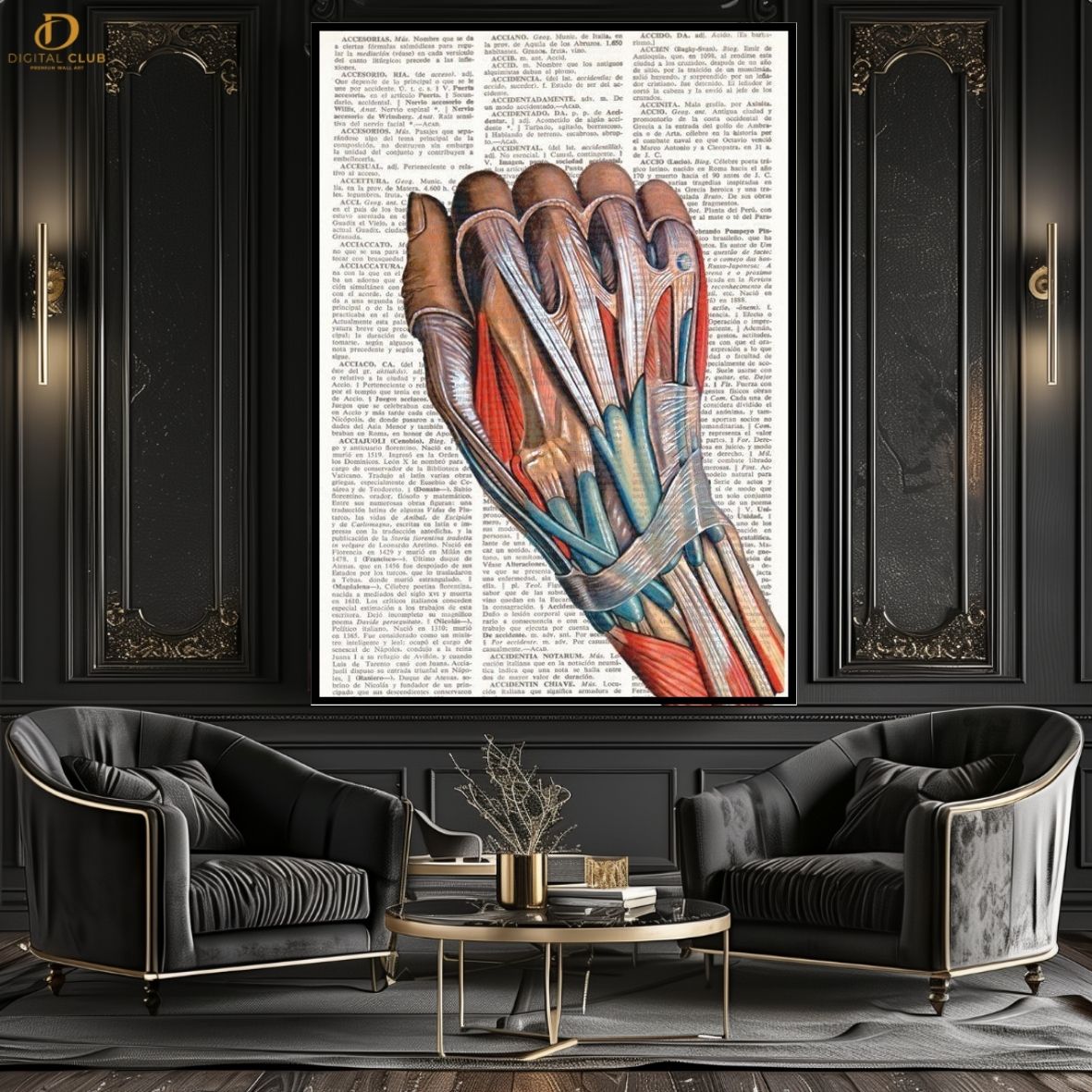 Hand Skeleton - Doctor- Premium Wall Art - Art Digital Club