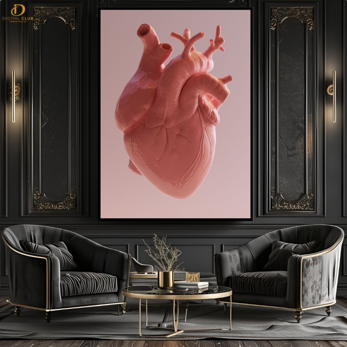 Heart Artwork -Office- Premium Wall Art