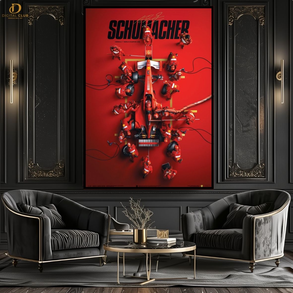 Schumacher- F1 Car - Premium Wall Art