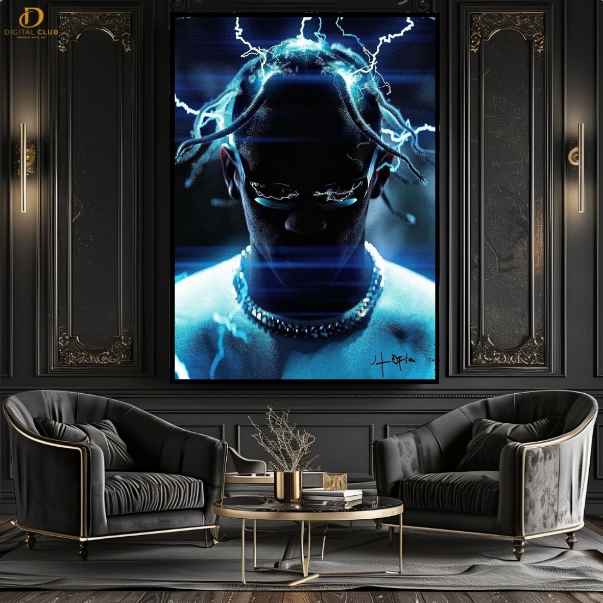 Travis Scott 17 -Music Artist- Premium Wall Art