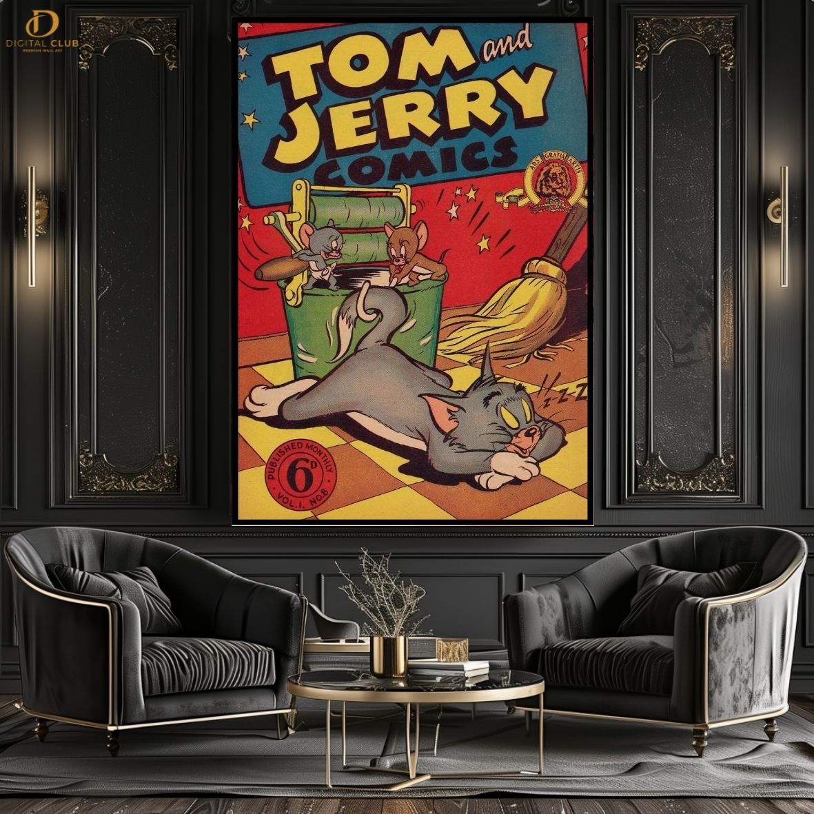 Tom and Jerry Poster - Cartoon - Premium Wall Art
