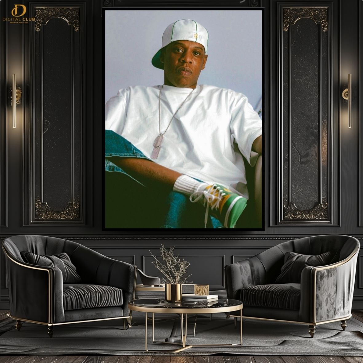 Jay-Z "Bap Beat" -44 Music Artist- Premium Wall Art