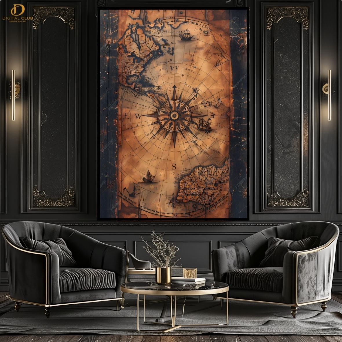 World Map 2- Premium Wall Art - Art Digital Club
