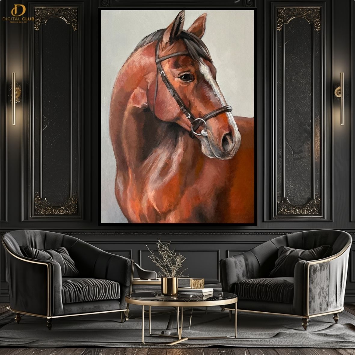 Horse Artwork 16- Animal-Premium Wall Art