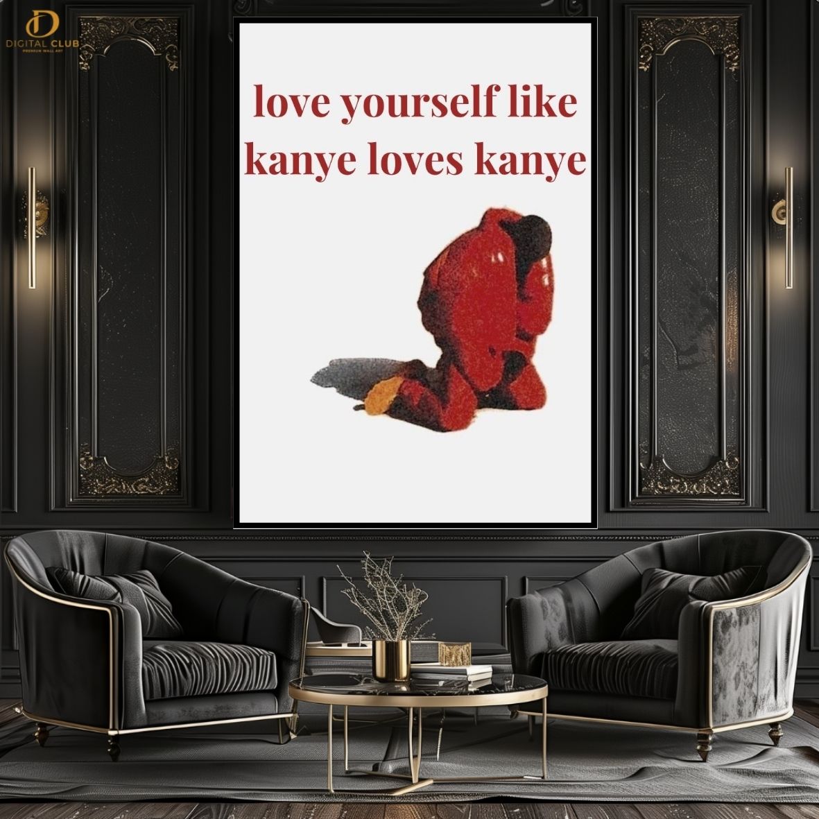 Kanye West "Quote 2"- Music Artist- Premium Wall Art