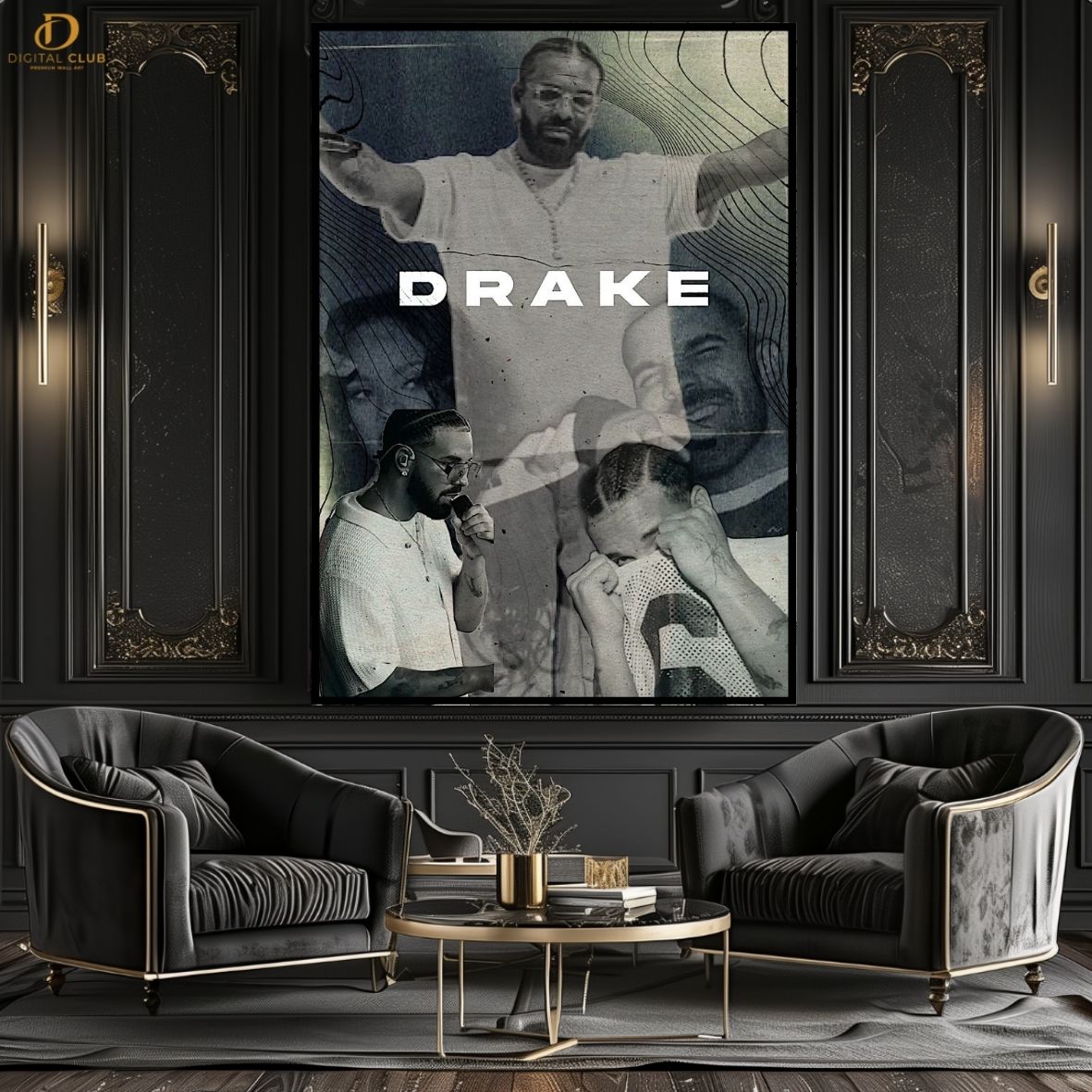 Drake Graham Graphic - Music- Premium Wall Art