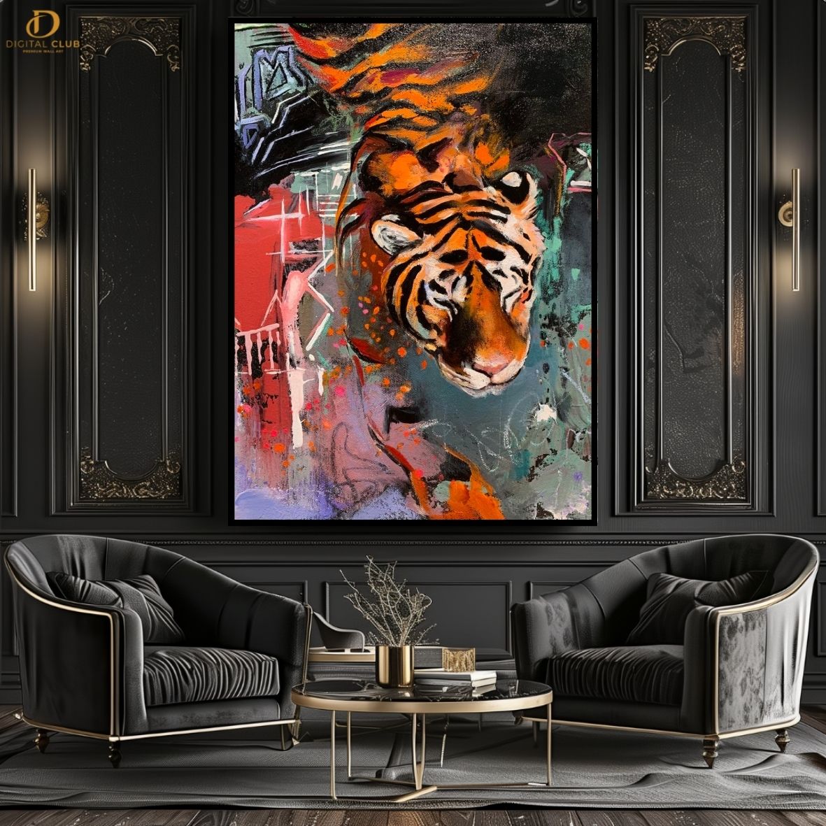 Tiger Artwork - Aesthetic- Premium Wall Art