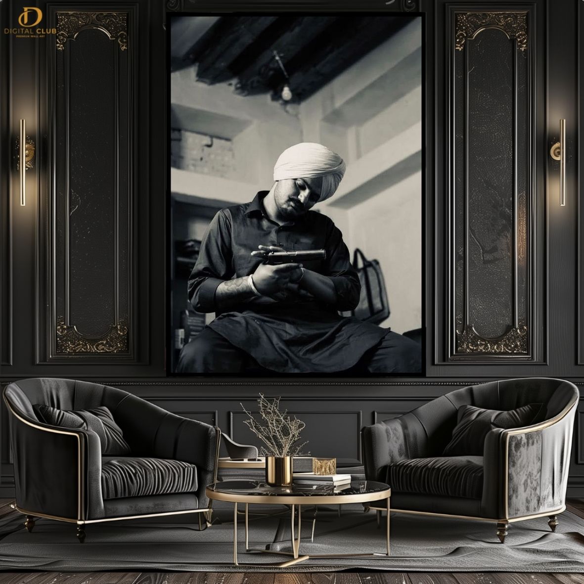 Sidhu Moosewala 4 - Music - Premium Wall Art