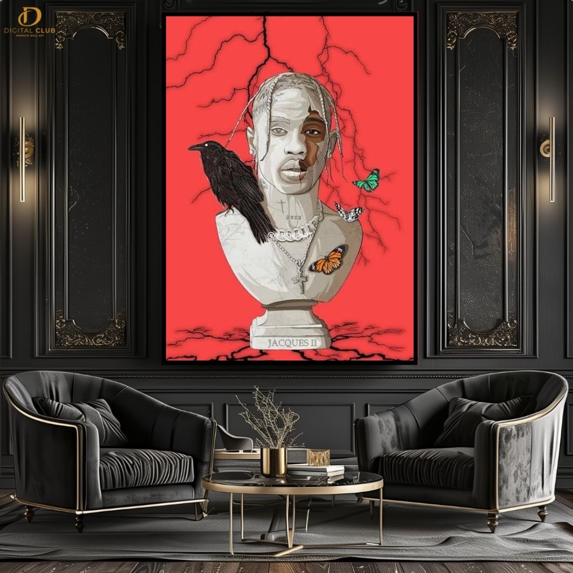 Travis Scott 5 "Vector" -Music Artist- Premium Wall Art