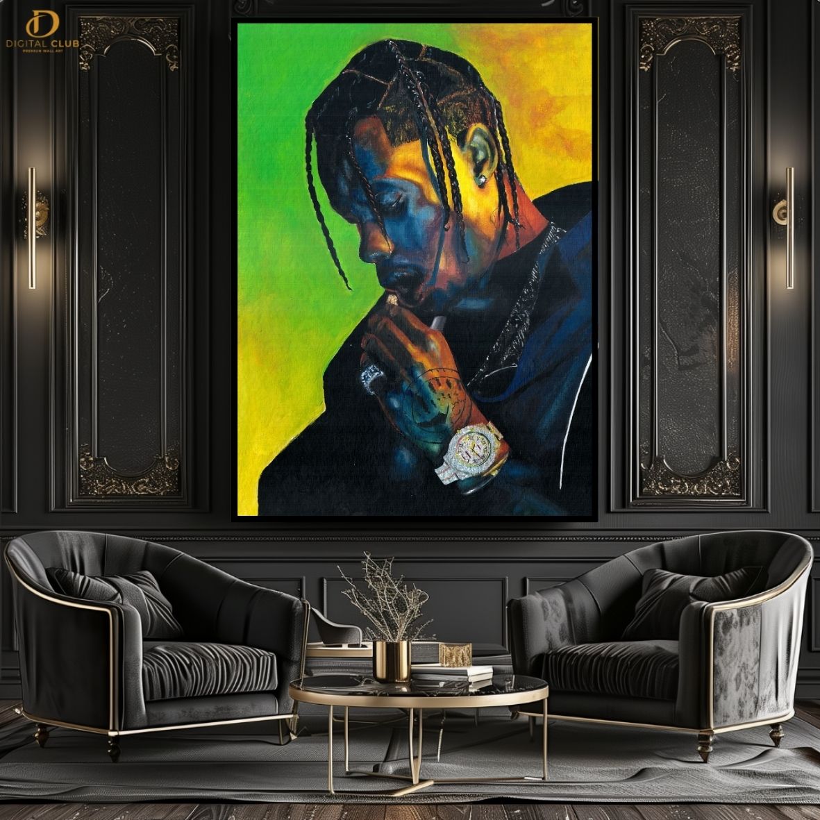 Travis Scott 4 "Vector" -Music Artist- Premium Wall Art