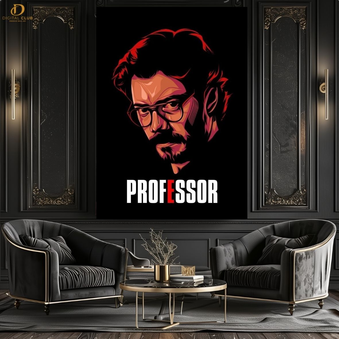 MONEY HEIST PROFESSOR - MOVIE- Premium Wall Art