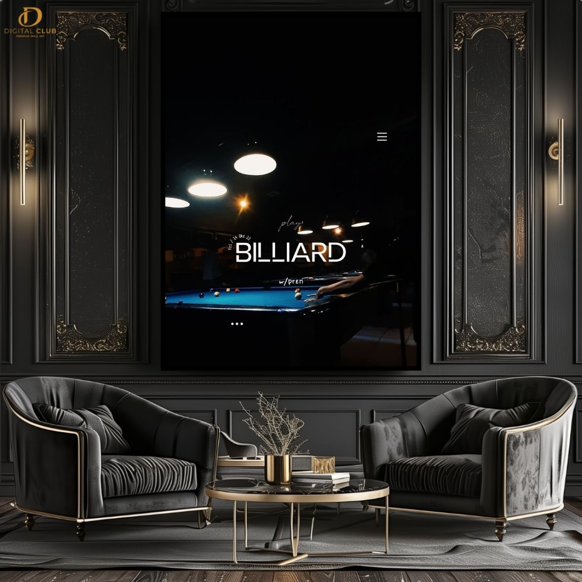 Billiard Artwork- Snooker -Premium Wall Art