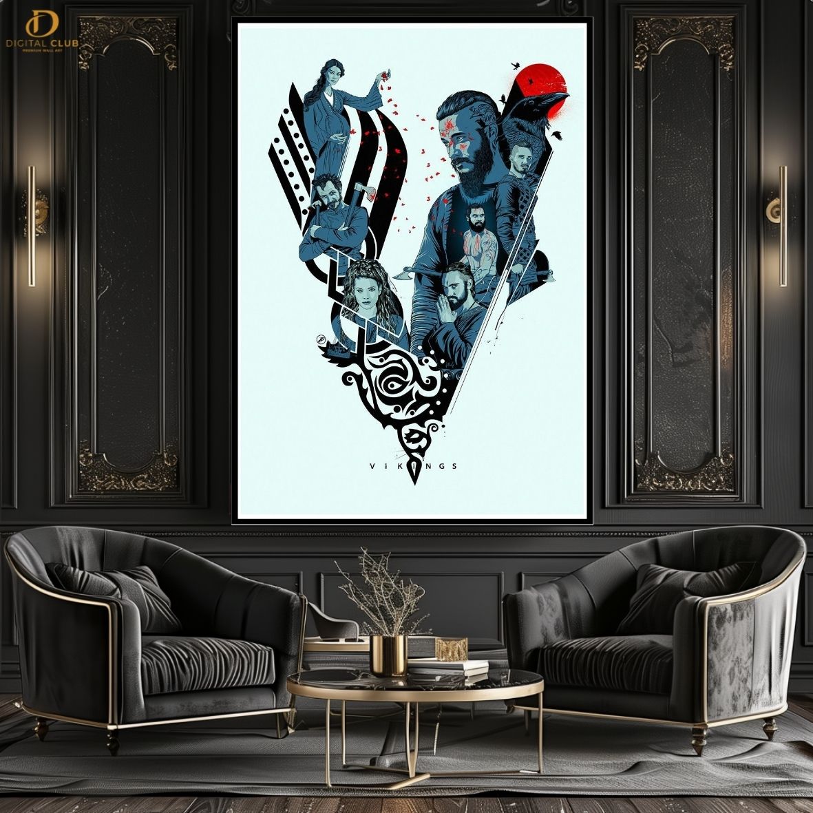 Vikings Poster - Movie- Premium Wall Art
