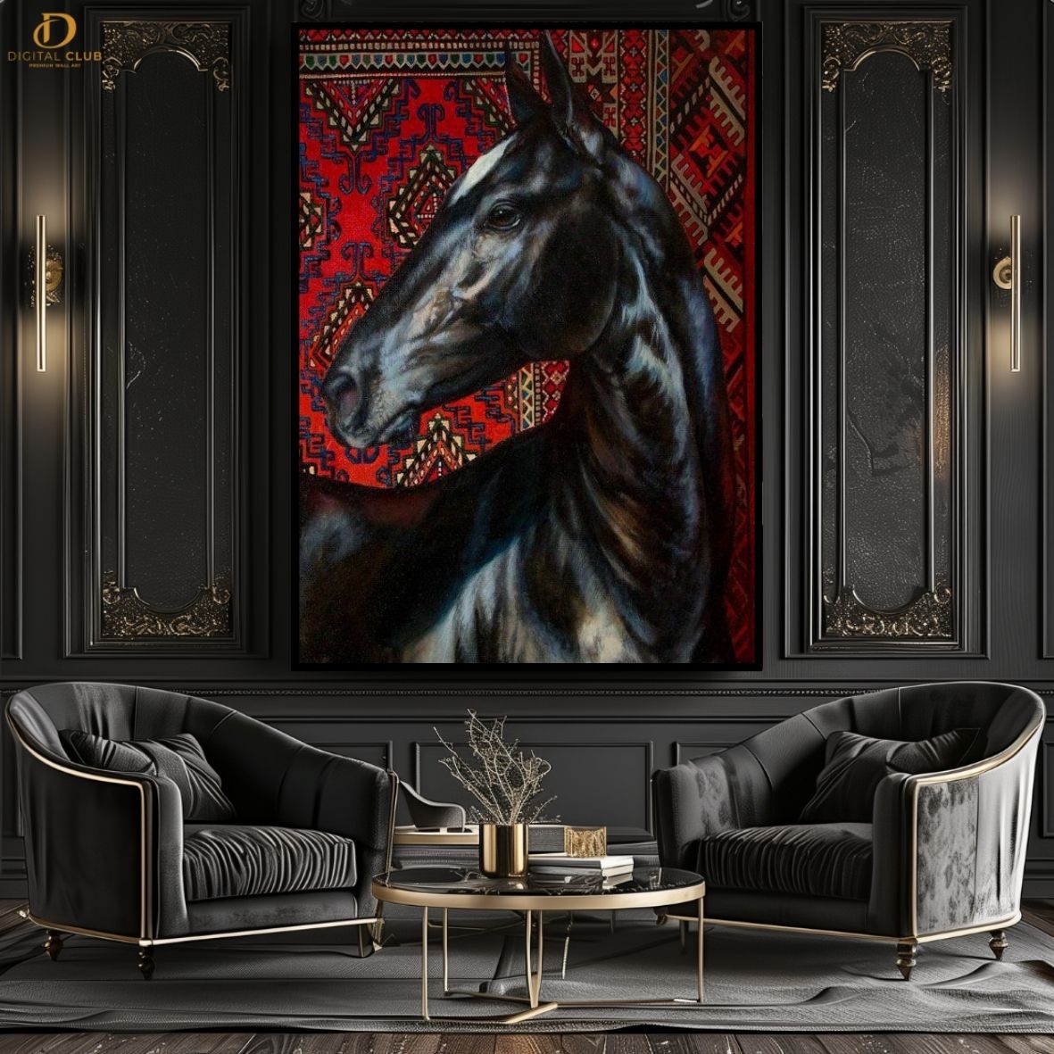 Horse Artwork 23- Animal-Premium Wall Art