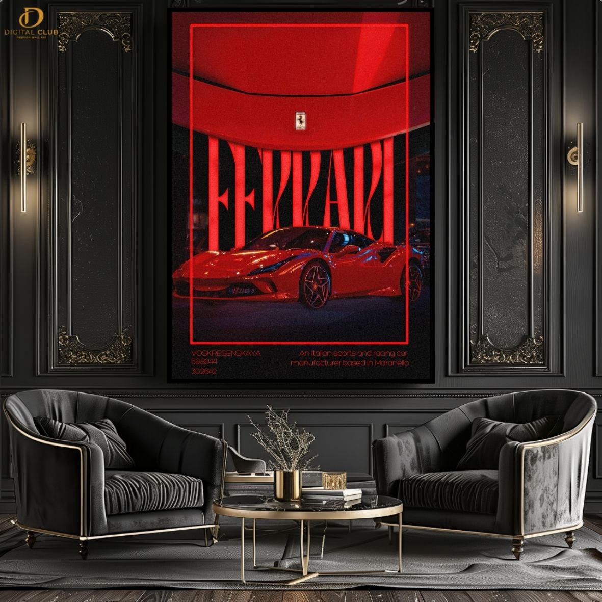 Ferrari -Cars- Premium Wall Art - Art Digital Club