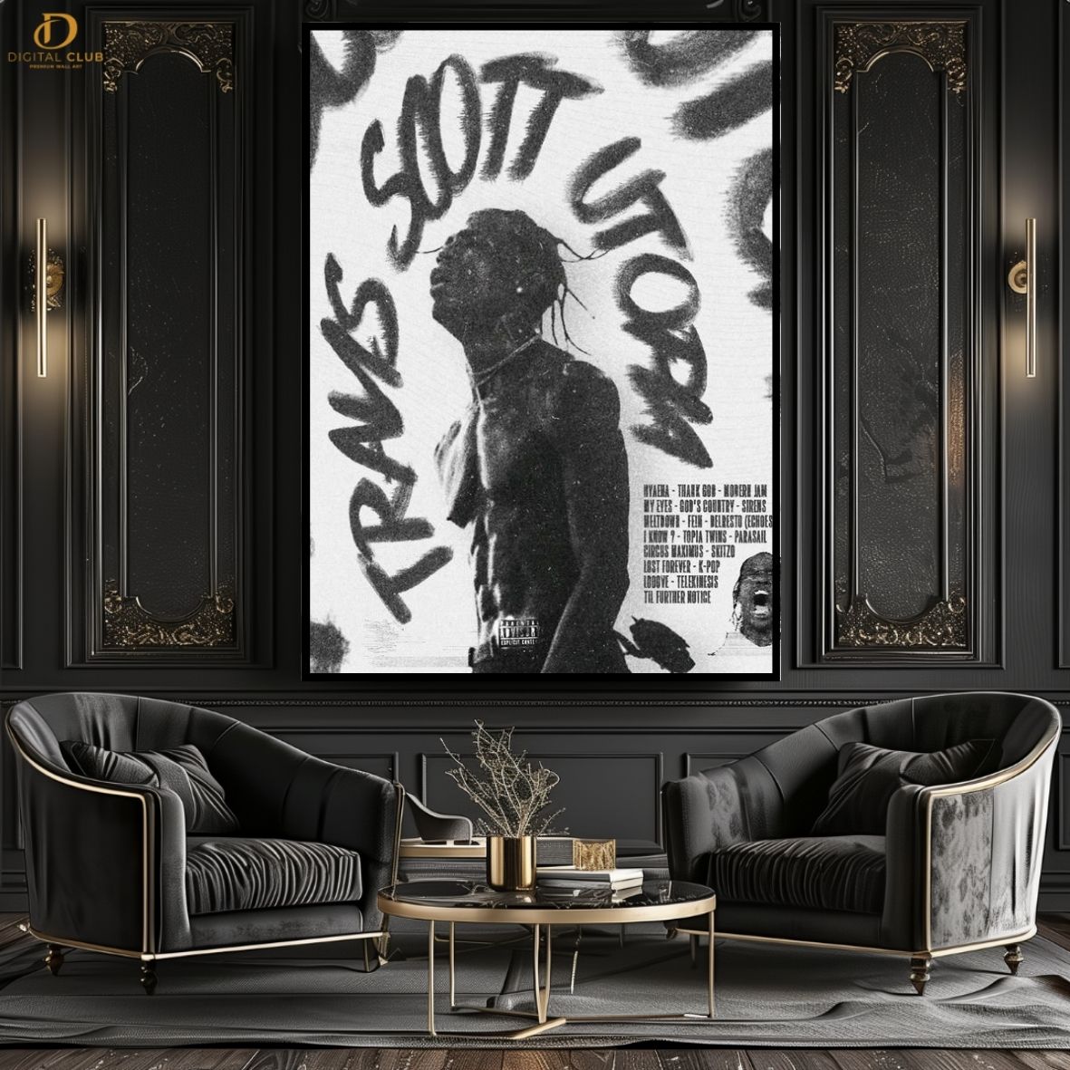 Travis Scott "Utopia" -Music Artist- Premium Wall Art