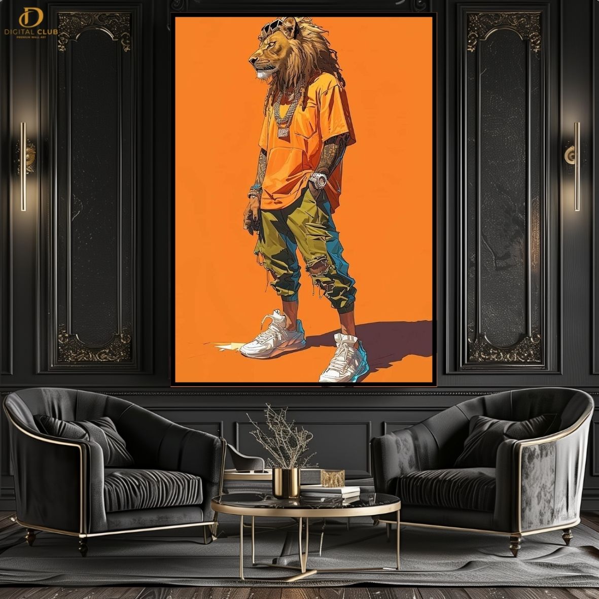 Lion Man - Trendy- Premium Wall Art - Art Digital Club