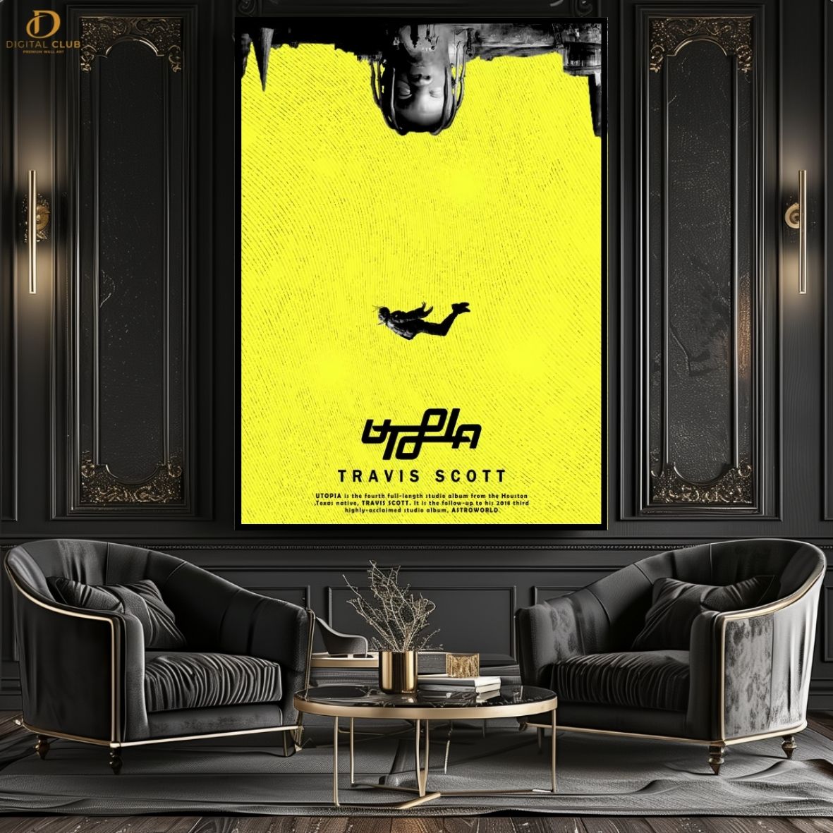 Travis Scott Utopia 2 -Music Artist- Premium Wall Art