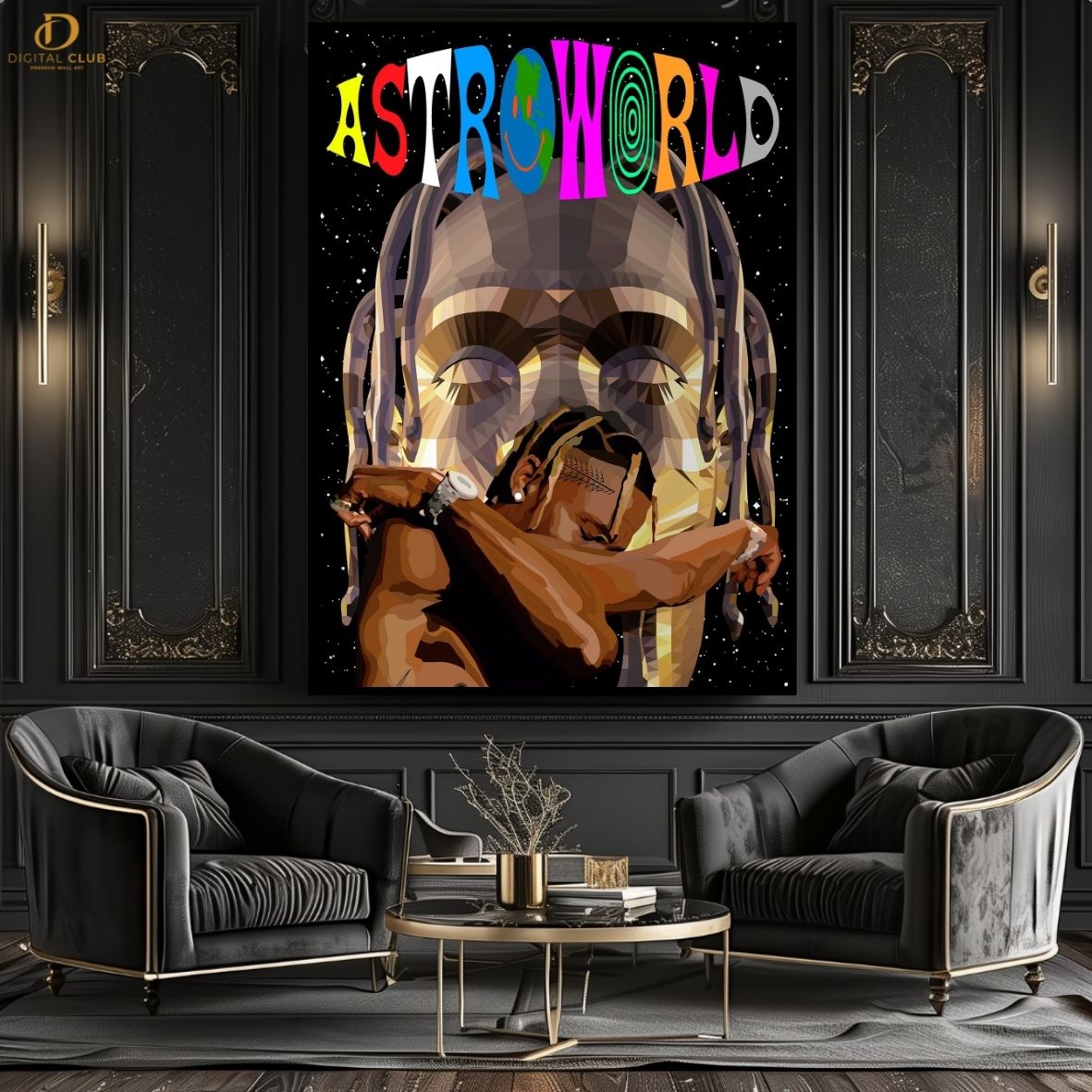 Travis Scott "ASTROWORLD" -Music Artist- Premium Wall Art