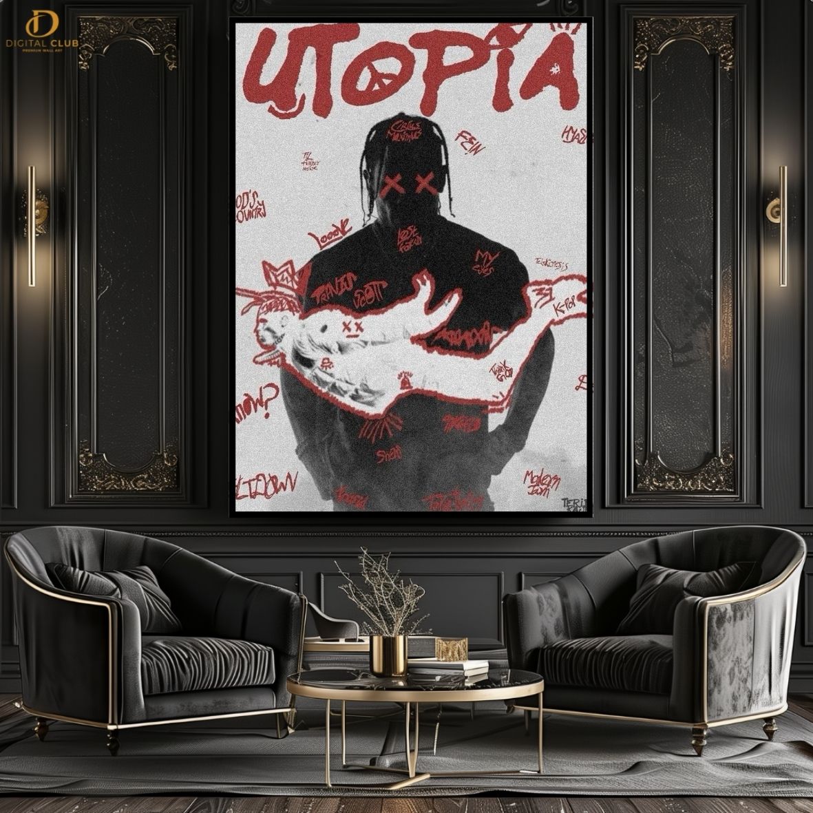 Travis Scott 2 "Utopia" -Music Artist- Premium Wall Art