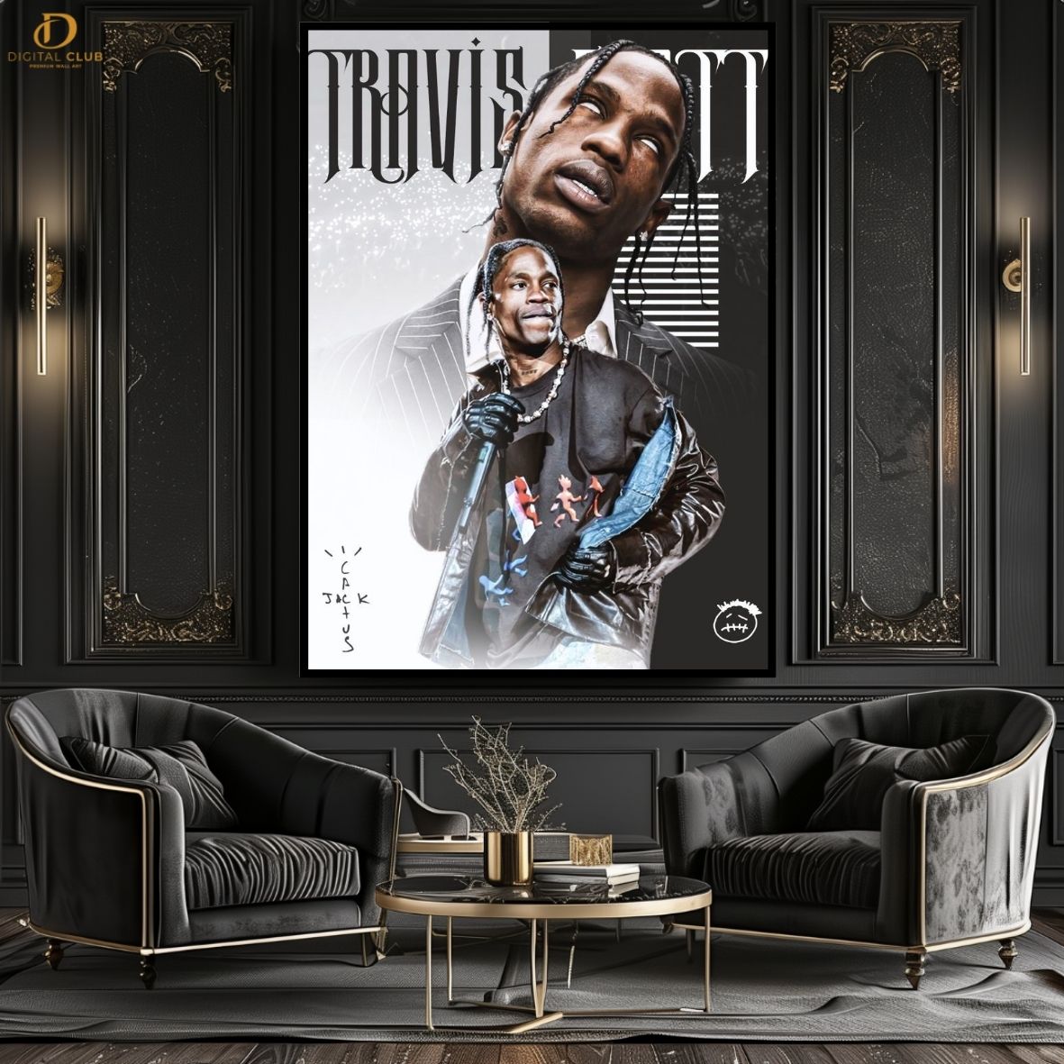 Travis Scott 11 -Music Artist- Premium Wall Art