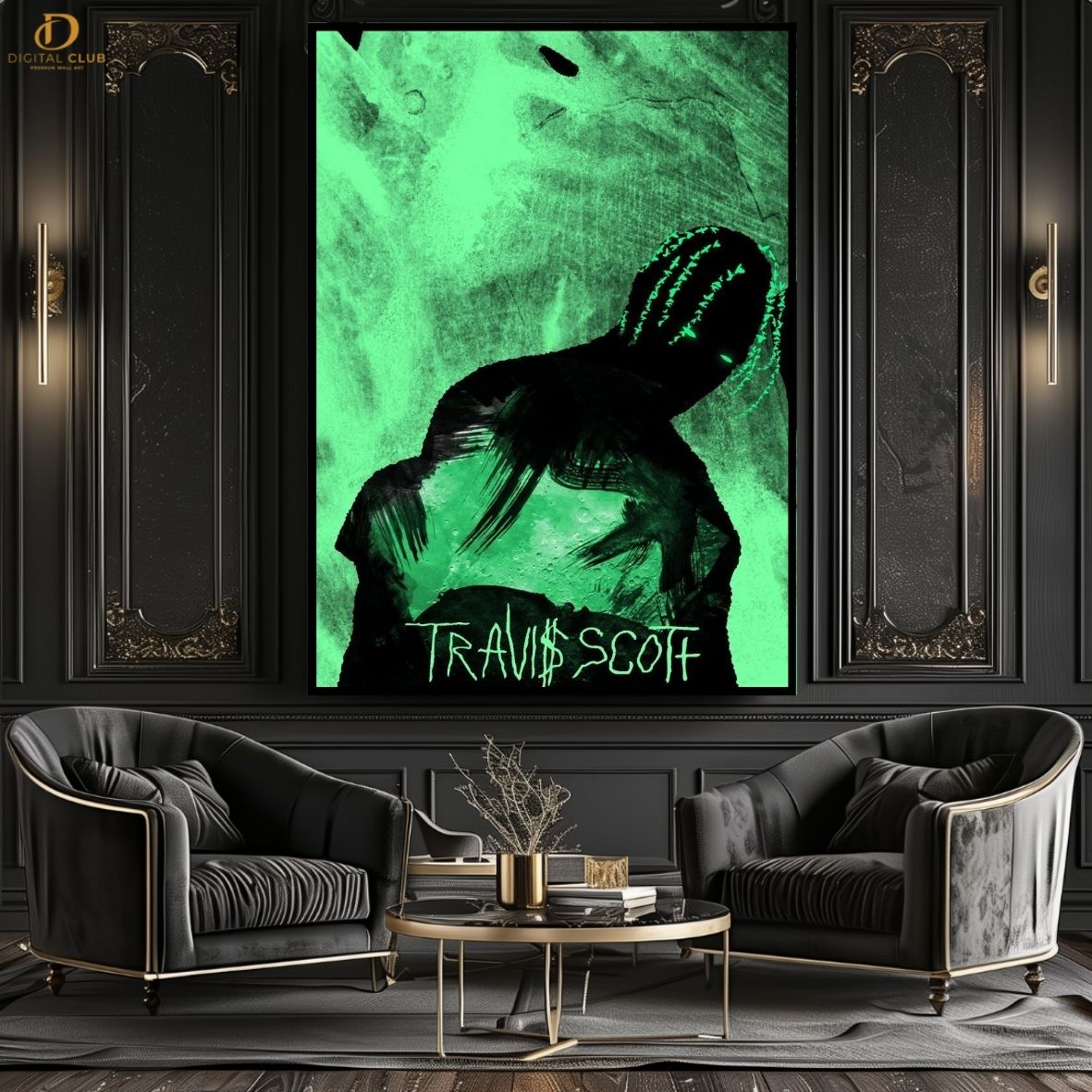 Travis Scott Poster -Music Artist- Premium Wall Art