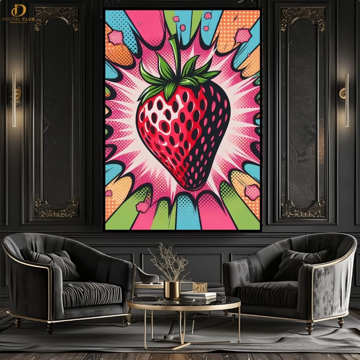 Strawberry - Graphic - Premium Wall Art