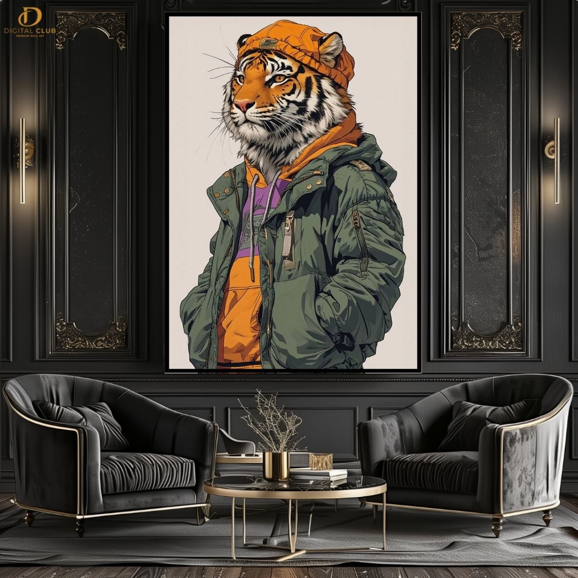 Tiger AI- Trendy- Premium Wall Art