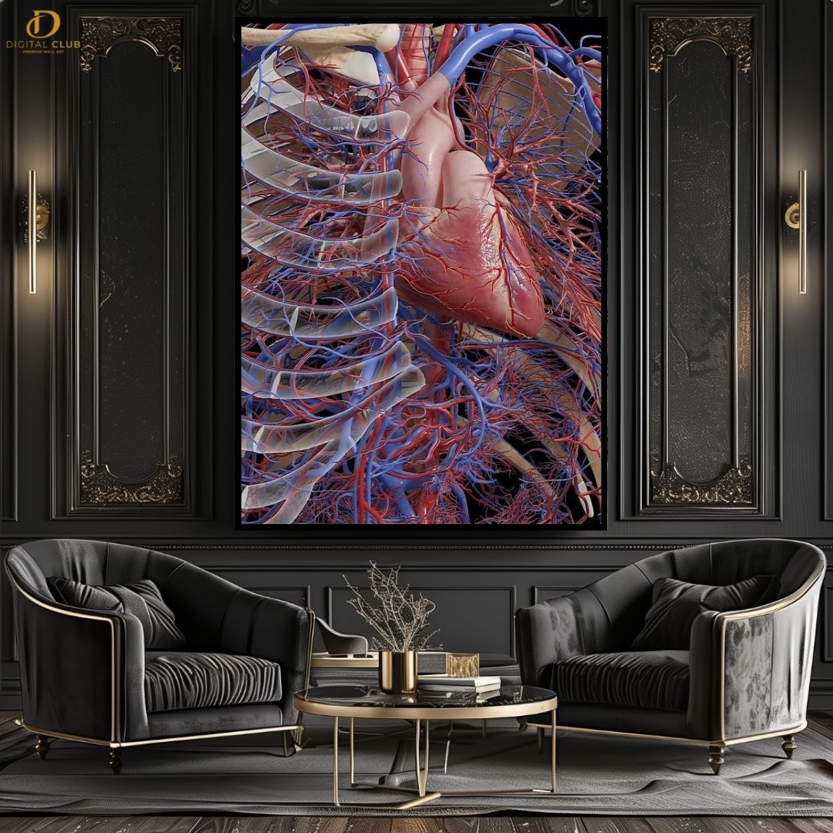 Doctor Skeleton Artwork 2 -Office- Premium Wall Art