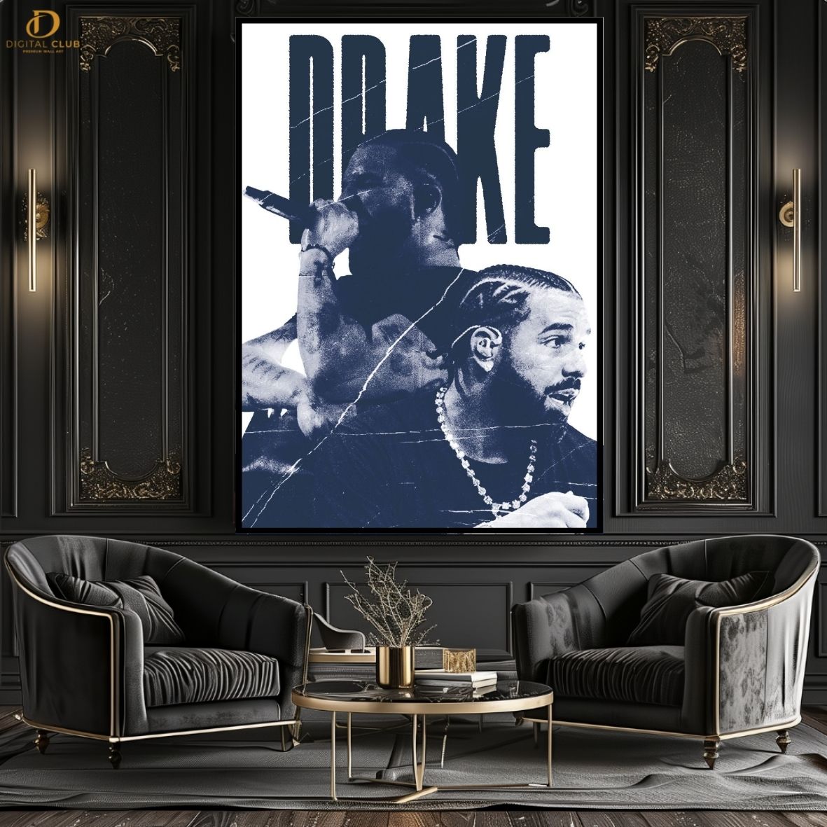 Drake Graphic- Music Artist- Premium Wall Art