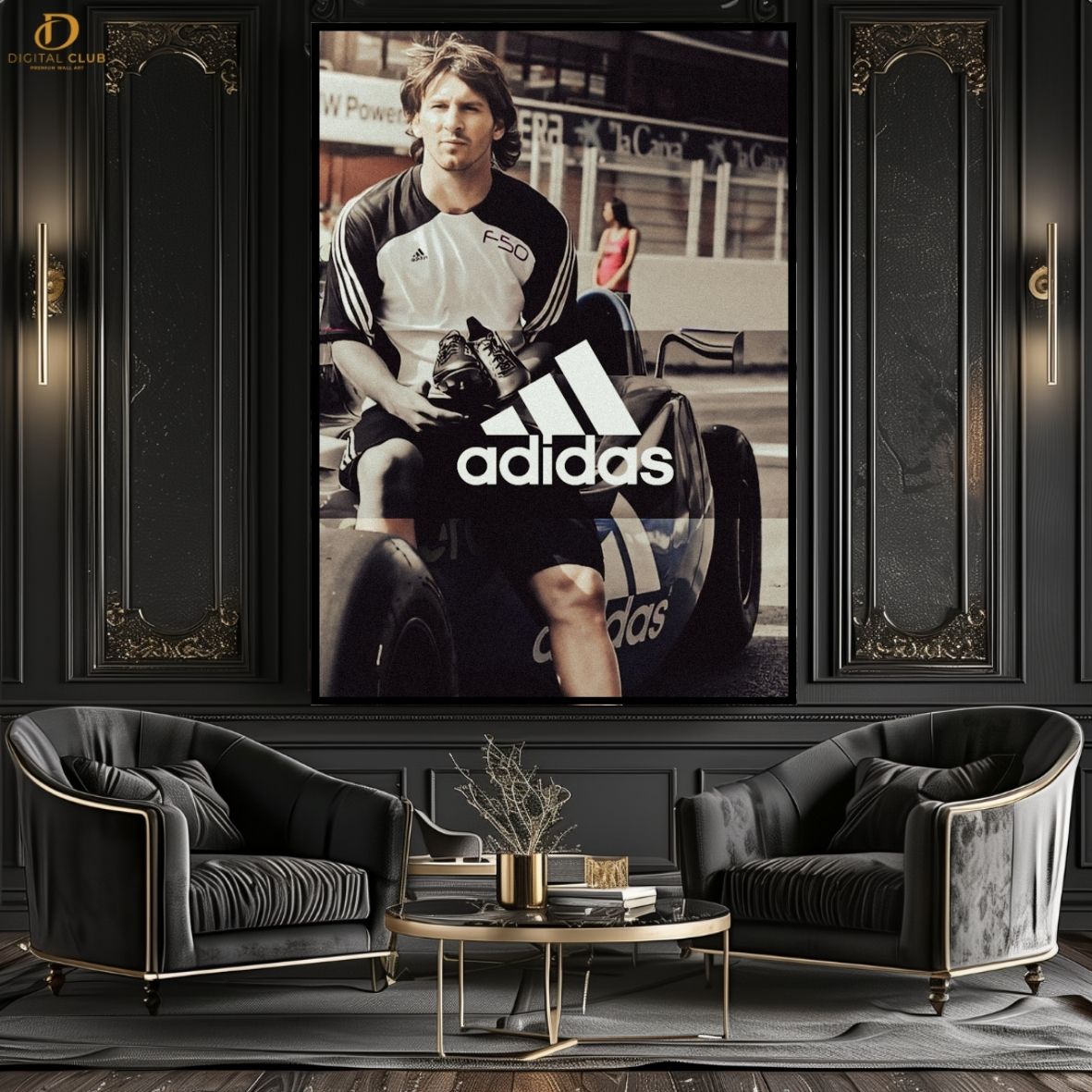 Messi Adidas- Football- Premium Wall Art - Art Digital Club