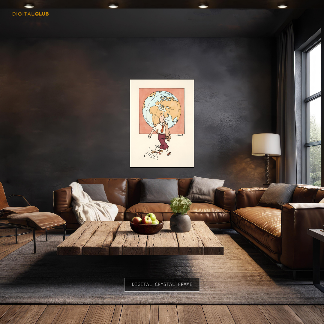 Tin Tin - Cartoon Character 2 - Premium Wall Art