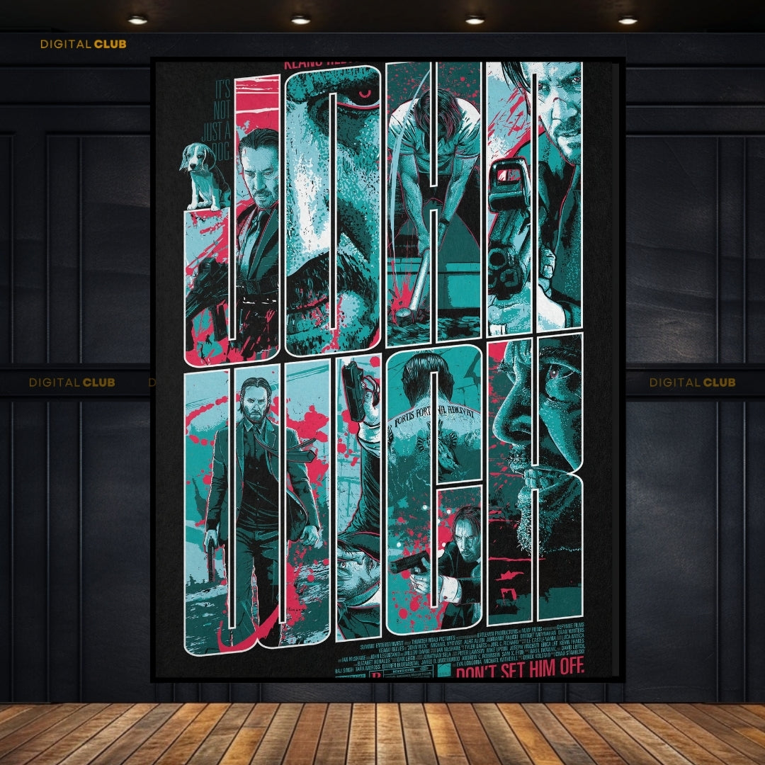 John Wick- Movie Poster - Premium Wall Art