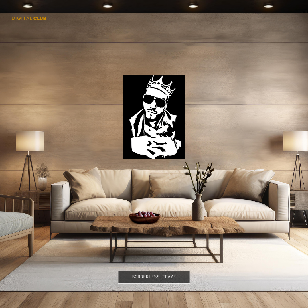 Imran Khan B&W Music Artist Premium Wall Art