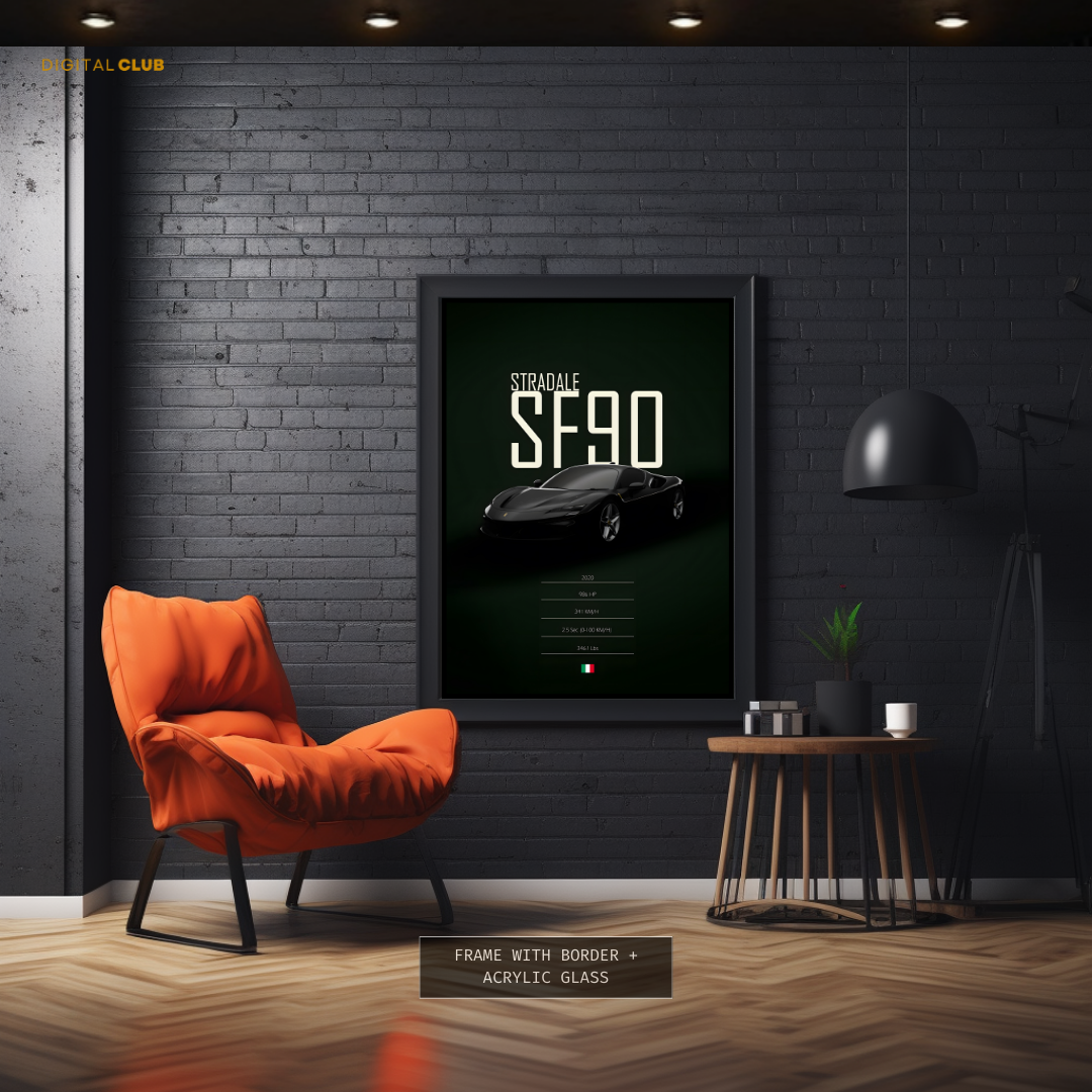Ferrari SF90 Stradale - Artwork - Premium Wall Art