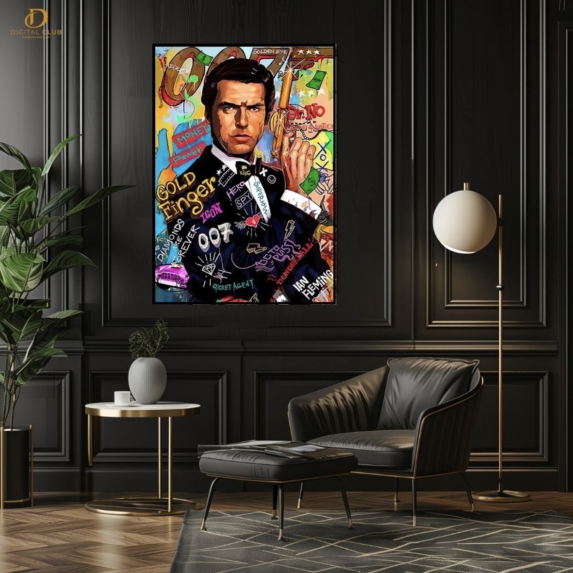 James Bond 007- Pop Art - Premium Wall Art