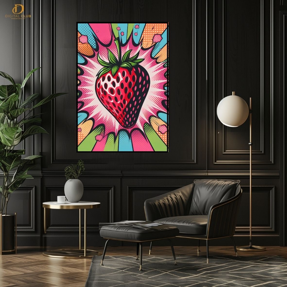 Strawberry - Graphic - Premium Wall Art