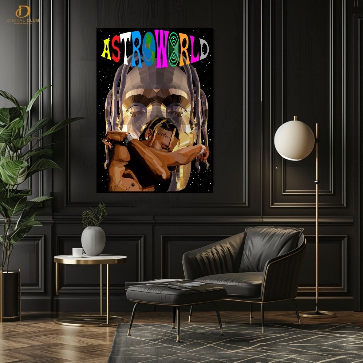 Travis Scott "ASTROWORLD" -Music Artist- Premium Wall Art