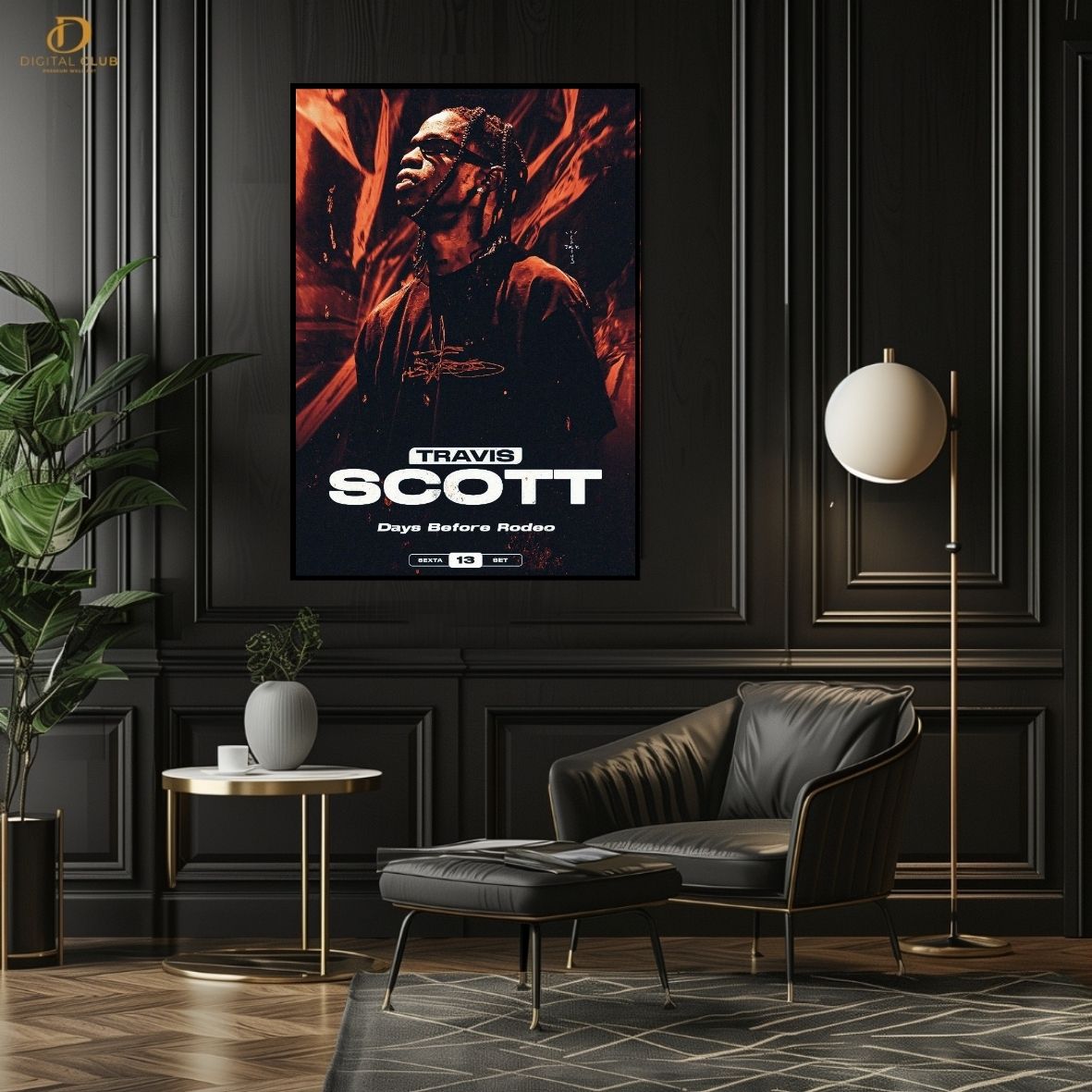 Travis Scott Graphic Art -Music Artist- Premium Wall Art