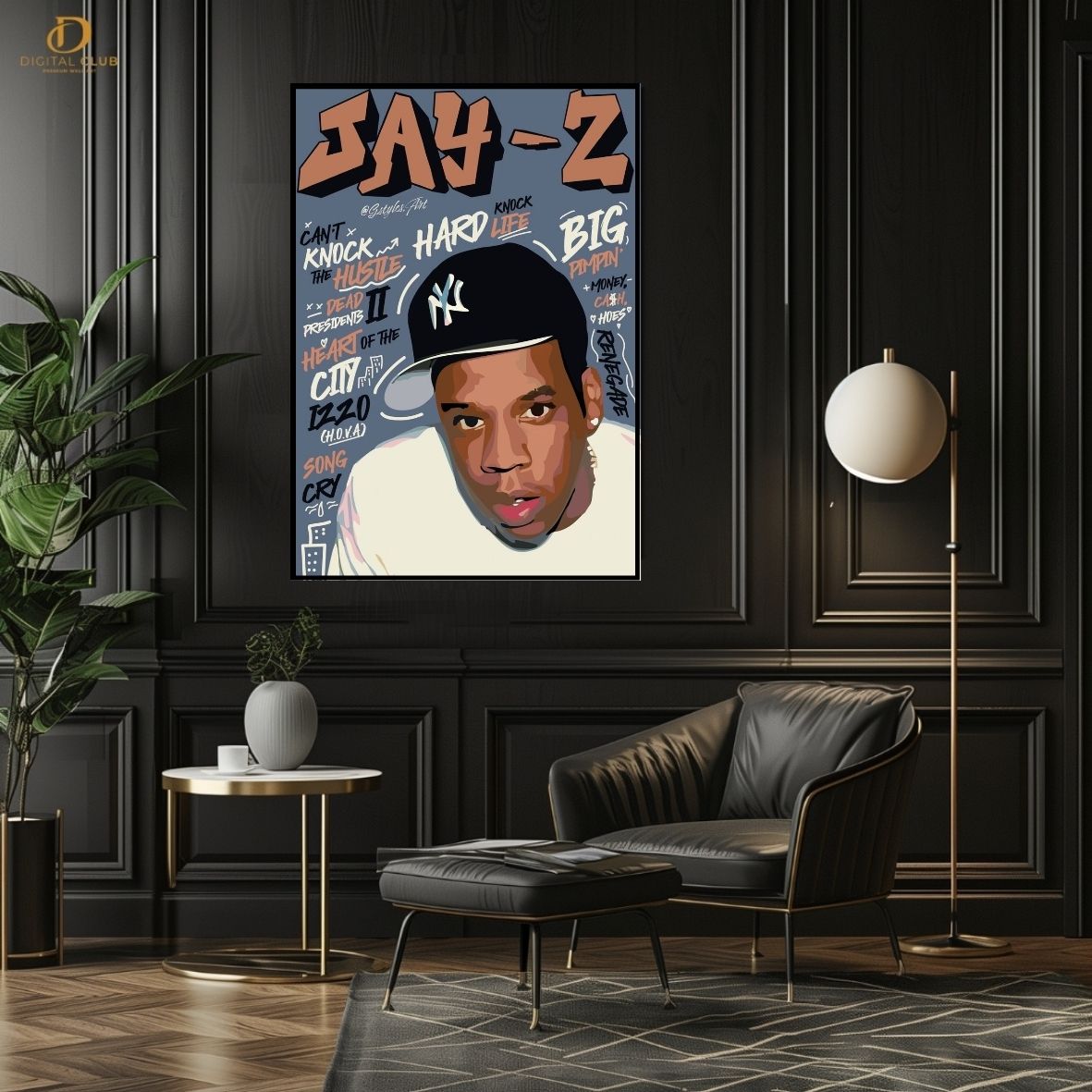 Jay-Z Artwork - Music Artist - Premium Wall Art